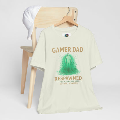 Gamer Dad Respawned T-Shirt – Funny New Fatherhood Gaming Tee