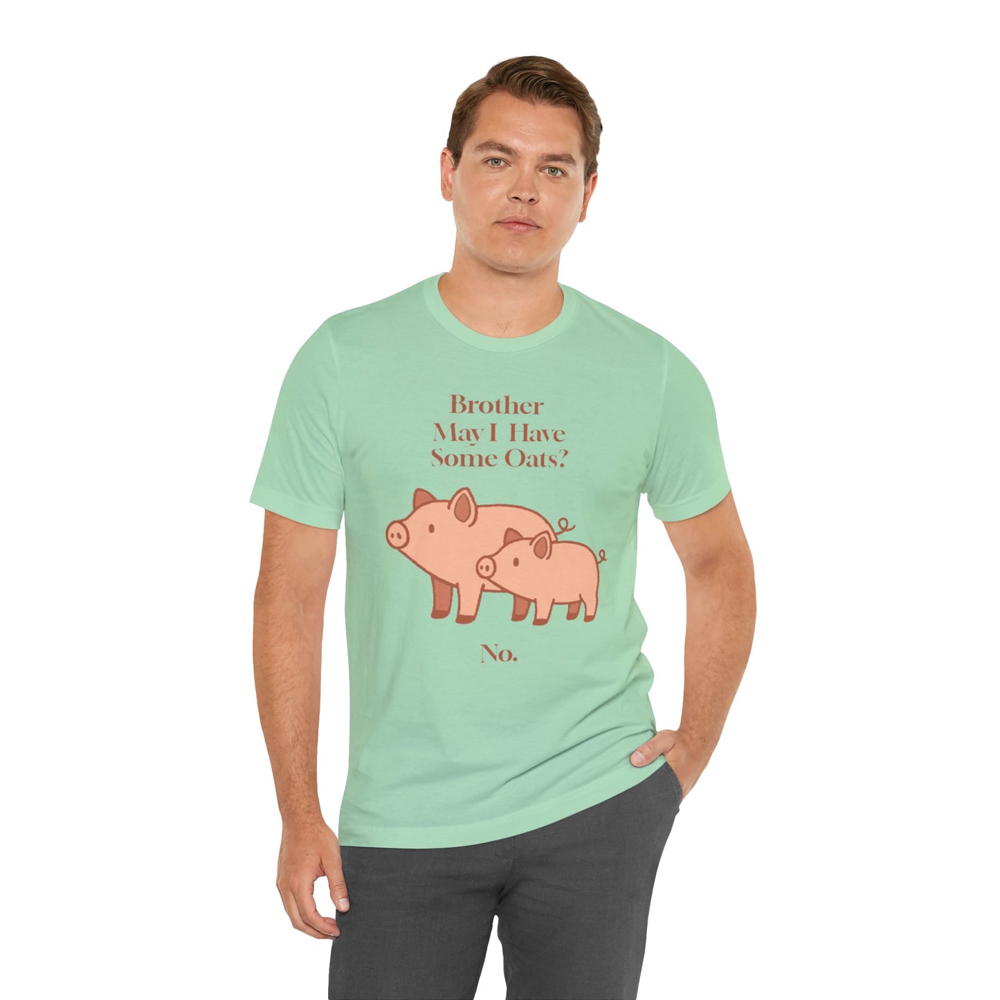 Brother May I Have Some Oats T-Shirt – Funny Viral Pig Meme Tee