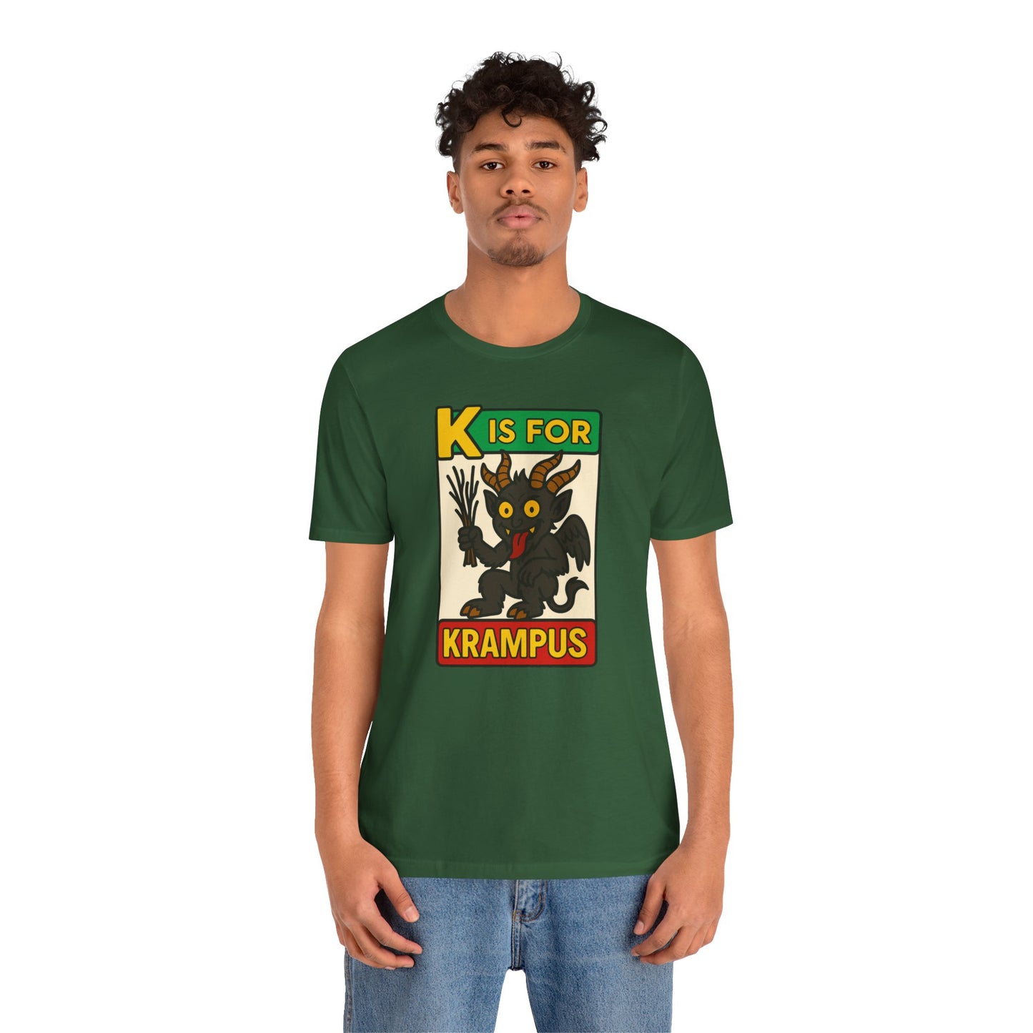 Krampus Alphabet Tee - "K is for Krampus" Holiday Graphic T-Shirt