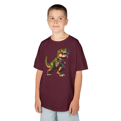 Pixel Dinosaur Kids T-Shirt – Retro Pixel T-Rex Gamer Tee