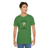 Green graphic T-shirt, “SOCIAL BATTERY” above “GARDEN MODE” with plant icon