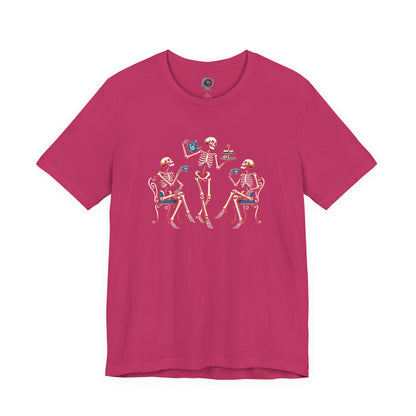 Skeleton Tea Party T-Shirt – Vintage Halloween Skeleton Tee