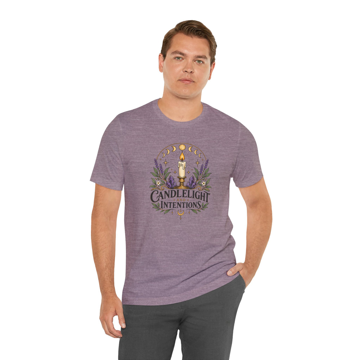 Candlelight and Intentions T-Shirt – Witchy Celestial Tee