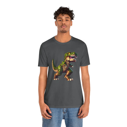 Pixel Dinosaur T-Shirt – Retro Dino Graphic Tee for Adults