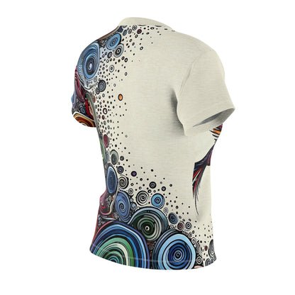 Spiral Hummingbird T-Shirt – Abstract All-Over Nature Art Tee