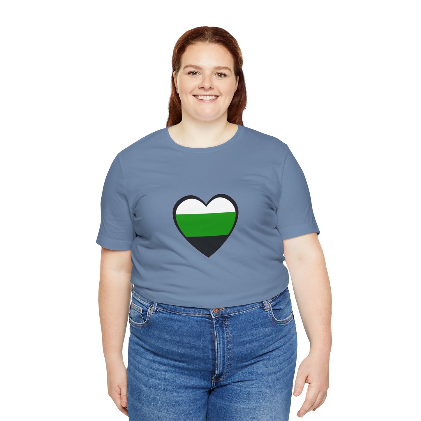 Neutrois Pride Flag Heart T-Shirt – Minimalist Gender Identity Tee