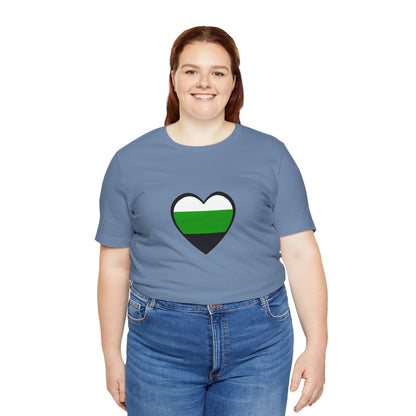 Neutrois Pride Flag Heart T-Shirt – Minimalist Gender Identity Tee