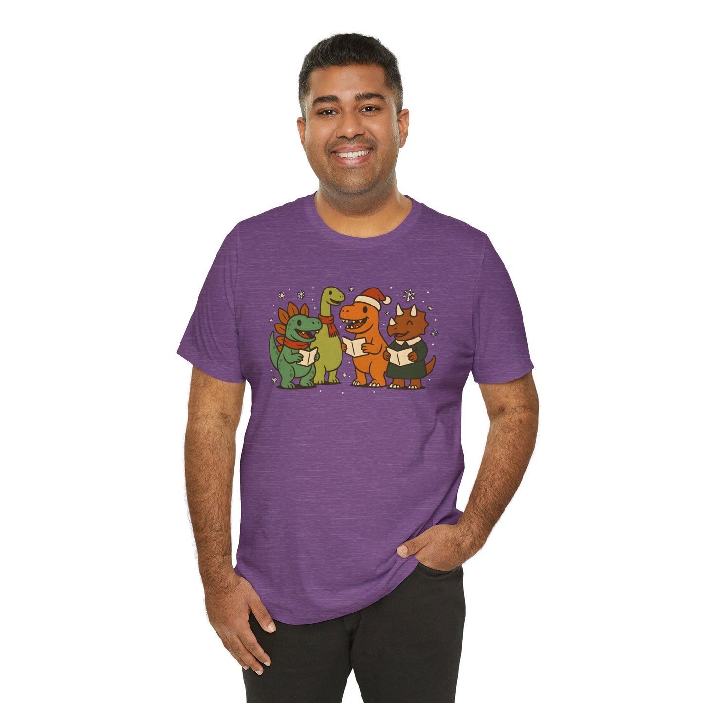 Dinosaur Carolers T-Shirt – Cute Dino Christmas Singing Tee