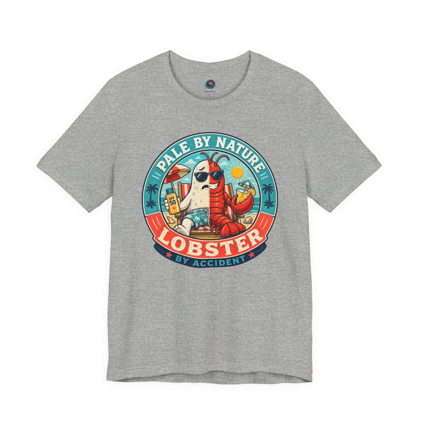 Pale by Nature Lobster by Accident T-Shirt – Funny Sunburn Summer Graphic Tee