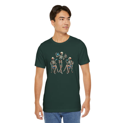 Skeleton Tea Party T-Shirt – Vintage Halloween Skeleton Tee