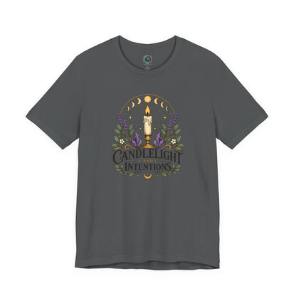 Candlelight and Intentions T-Shirt – Witchy Celestial Tee