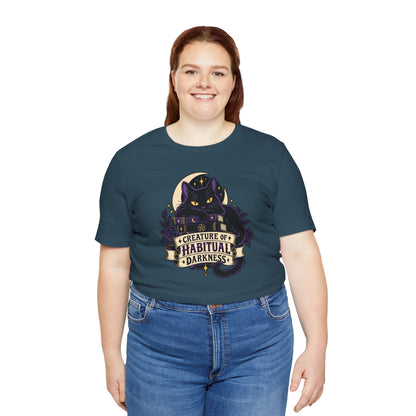 Creature of Habitual Darkness T-Shirt – Black Cat Goth Tee