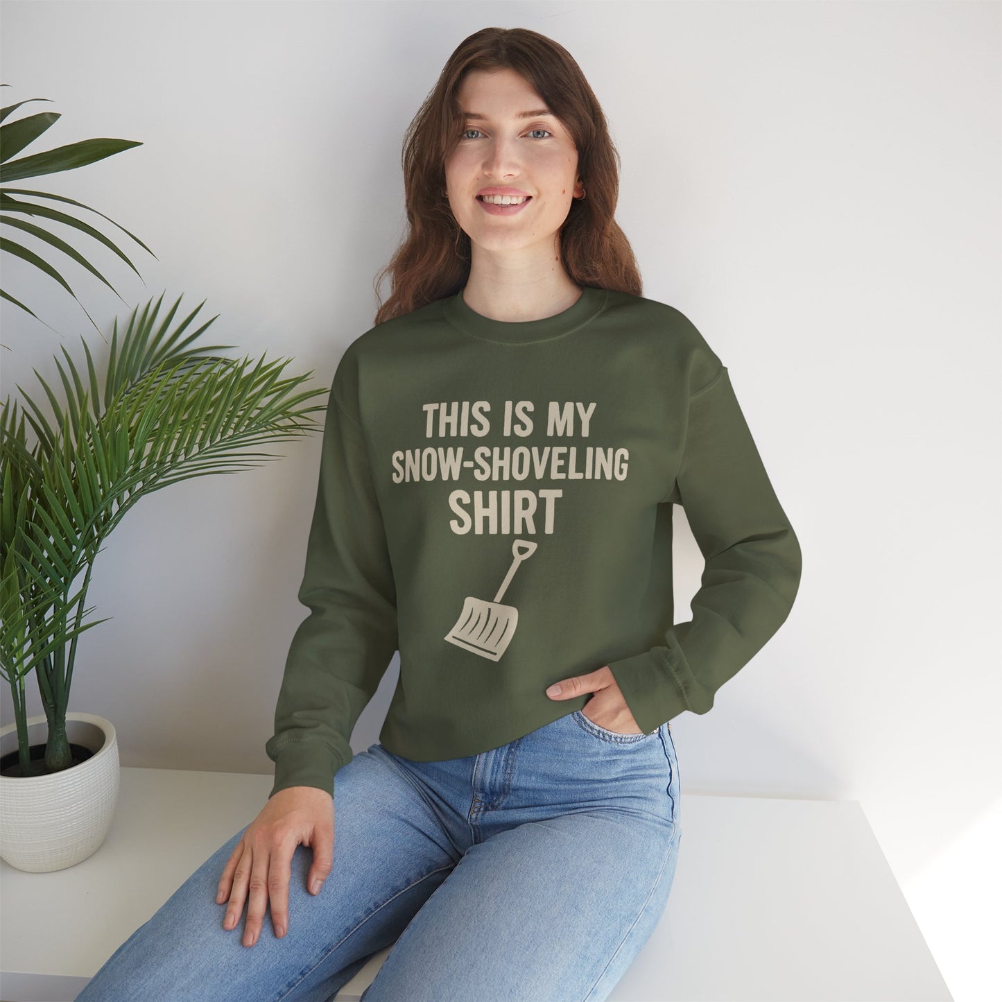 This Is My Snow-Shoveling Shirt – Funny Winter Chore Sweatshirt