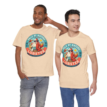 Pale by Nature Lobster by Accident T-Shirt – Funny Sunburn Summer Graphic Tee