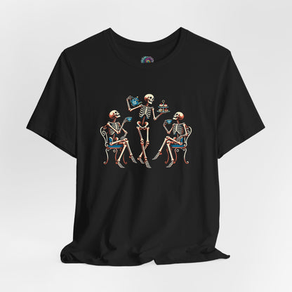 Skeleton Tea Party T-Shirt – Vintage Halloween Skeleton Tee
