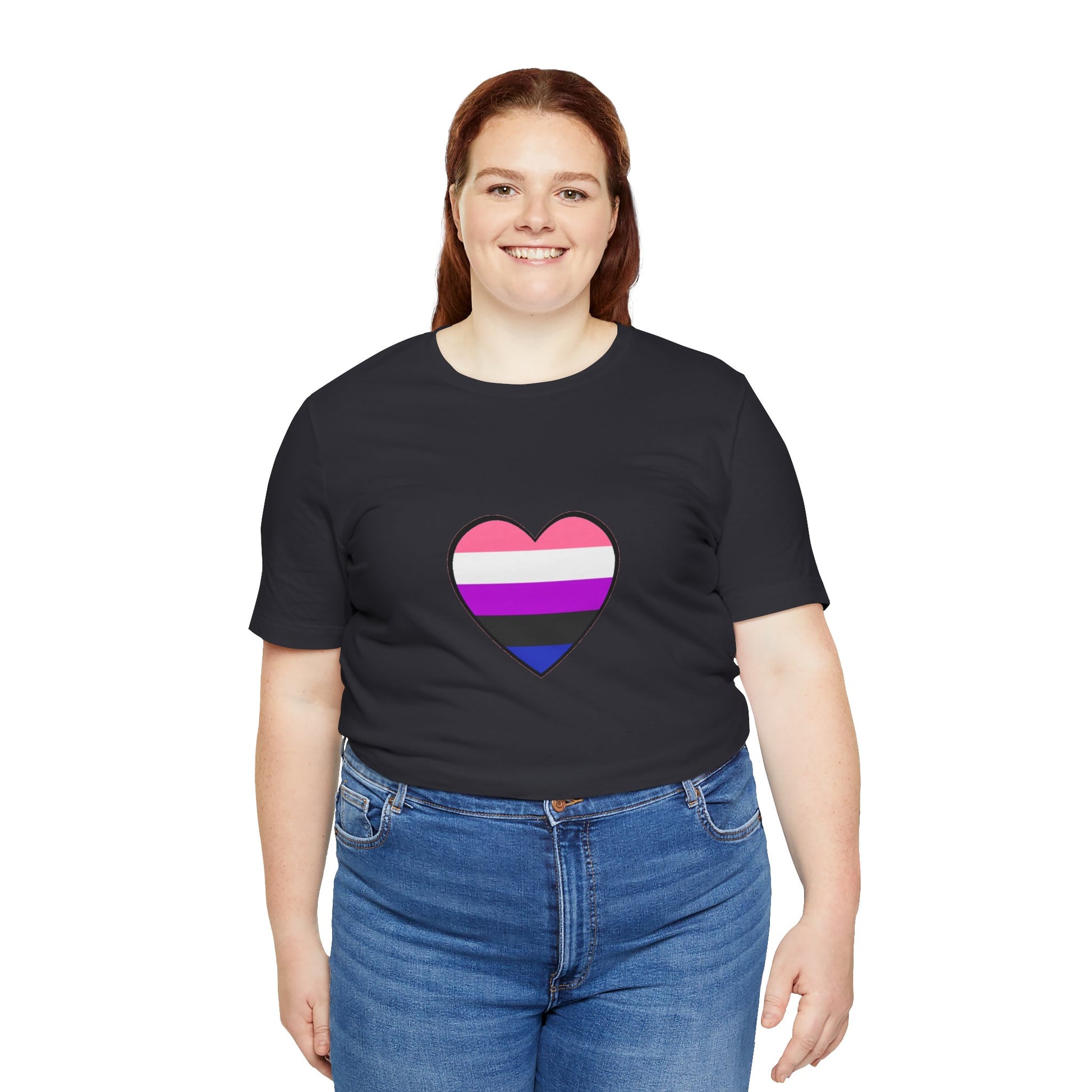 Genderfluid Pride Heart T-Shirt – Bold LGBTQIA+ Flag Tee - WhimSpin - https://whimspin.com