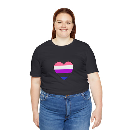 Genderfluid Pride Heart T-Shirt – Bold LGBTQIA+ Flag Tee - WhimSpin - https://whimspin.com
