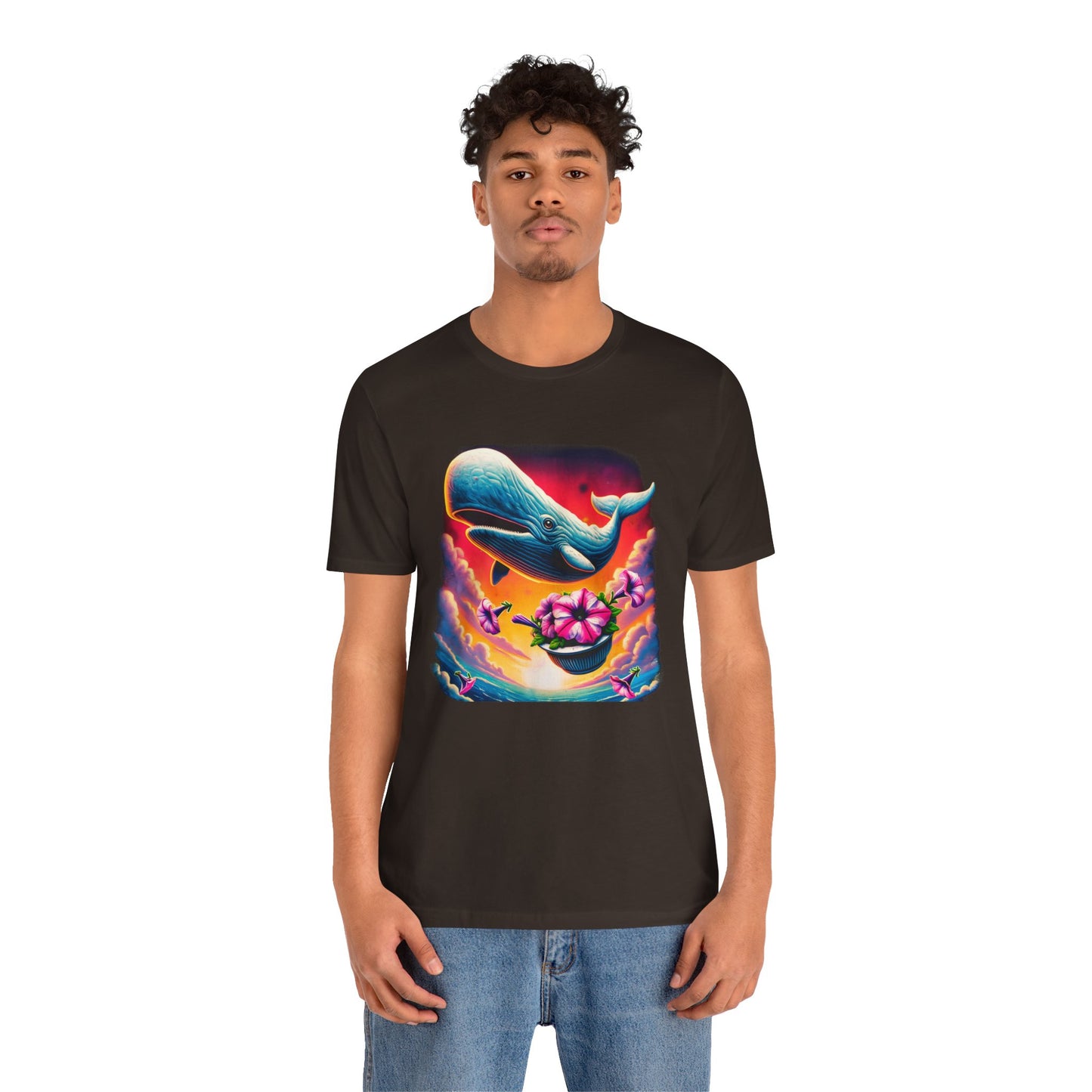 "Oh No, Not Again" Petunias and Whale Funny TShirt – Unisex Tee