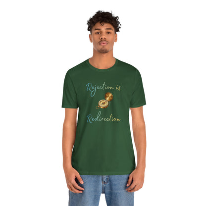 Rejection Is Redirection T-Shirt – Motivational Compass Quote Tee