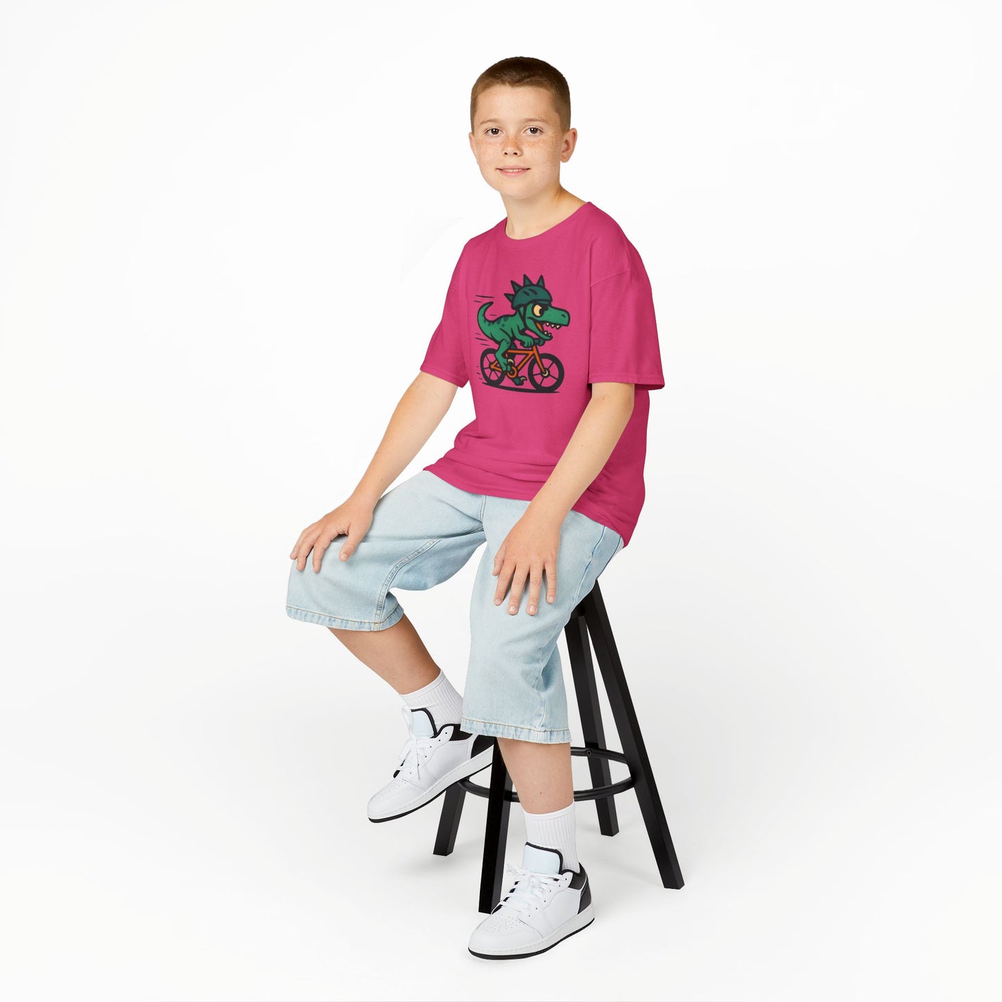 Kids Velociraptor Bike T-Shirt – Funny Dino Velo Tee