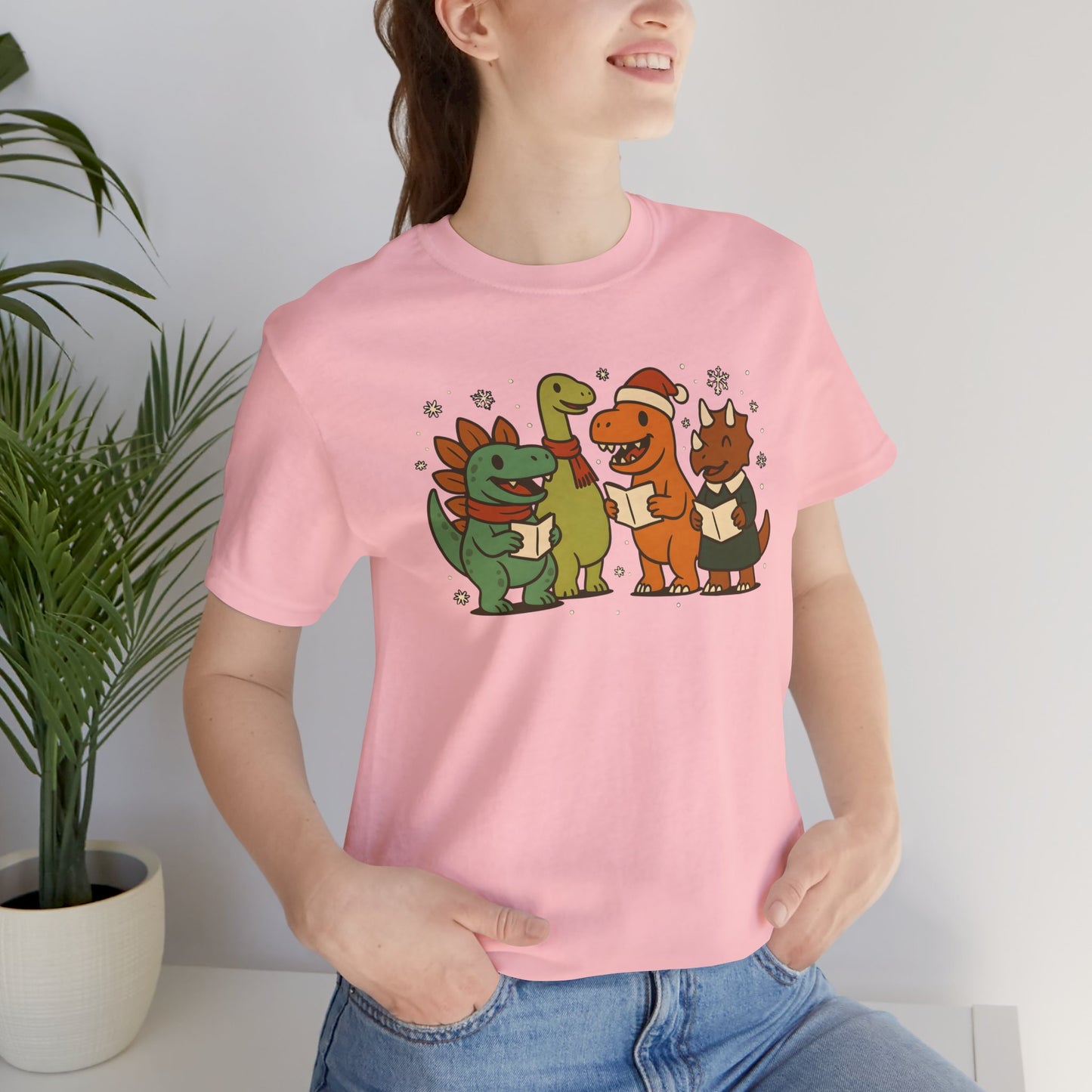 Dinosaur Carolers T-Shirt – Cute Dino Christmas Singing Tee