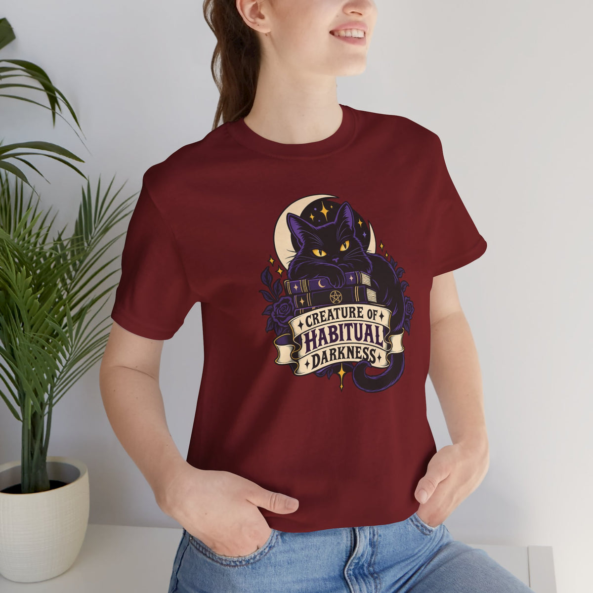Creature of Habitual Darkness T-Shirt – Black Cat Goth Tee