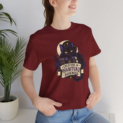 Creature of Habitual Darkness T-Shirt – Black Cat Goth Tee