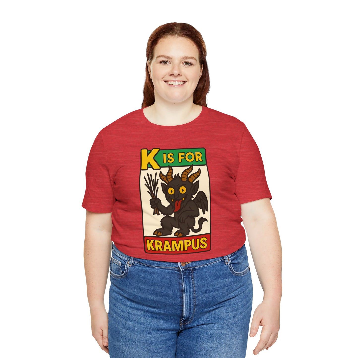 Krampus Alphabet Tee - "K is for Krampus" Holiday Graphic T-Shirt