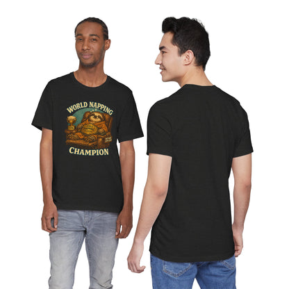 World Napping Champion T-Shirt – Funny Sloth Nap Tee