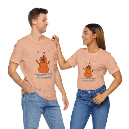 Pumpkin Snowman Shirt – Funny Halloween Christmas Mashup Tee