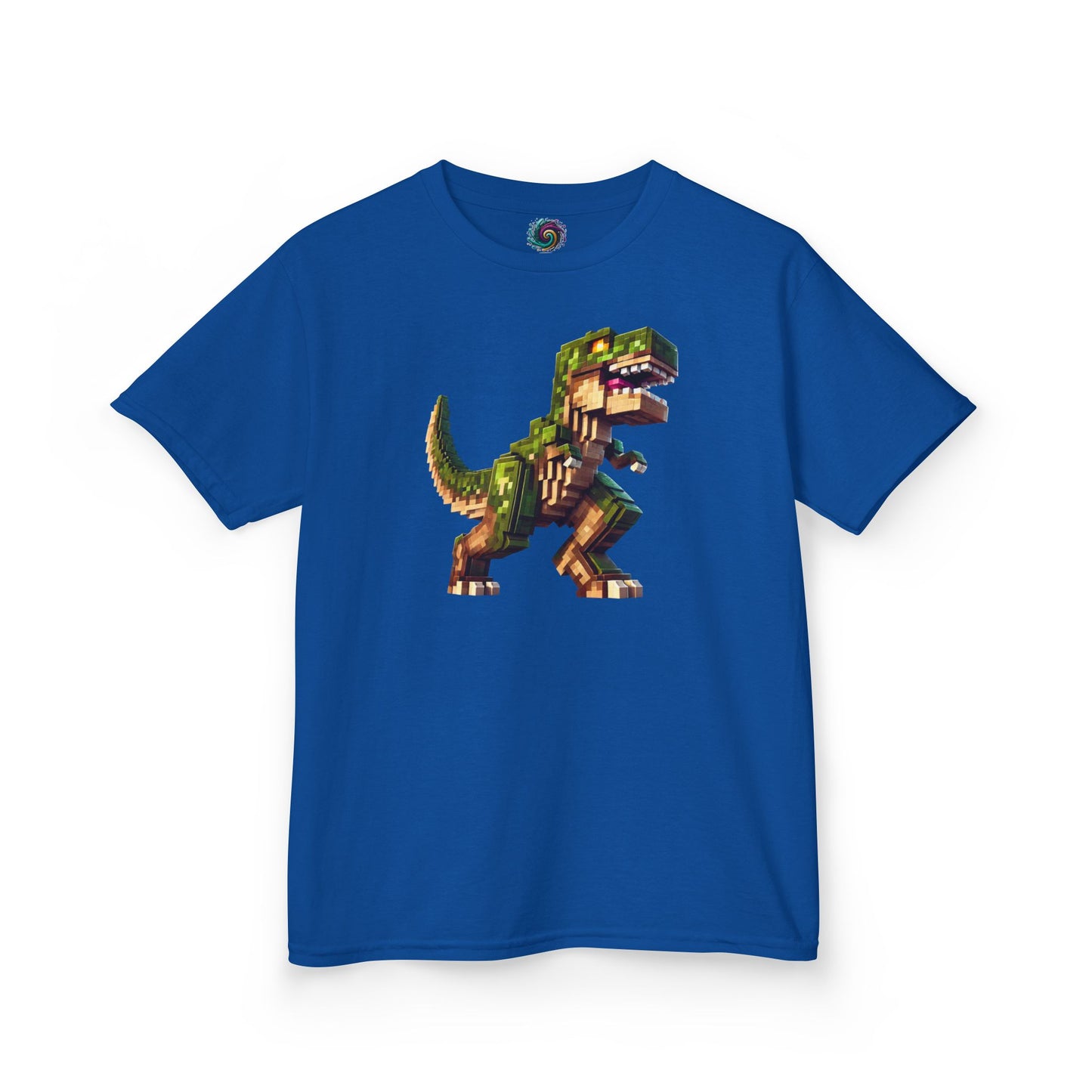 Pixel Dinosaur Kids T-Shirt – Retro Pixel T-Rex Gamer Tee