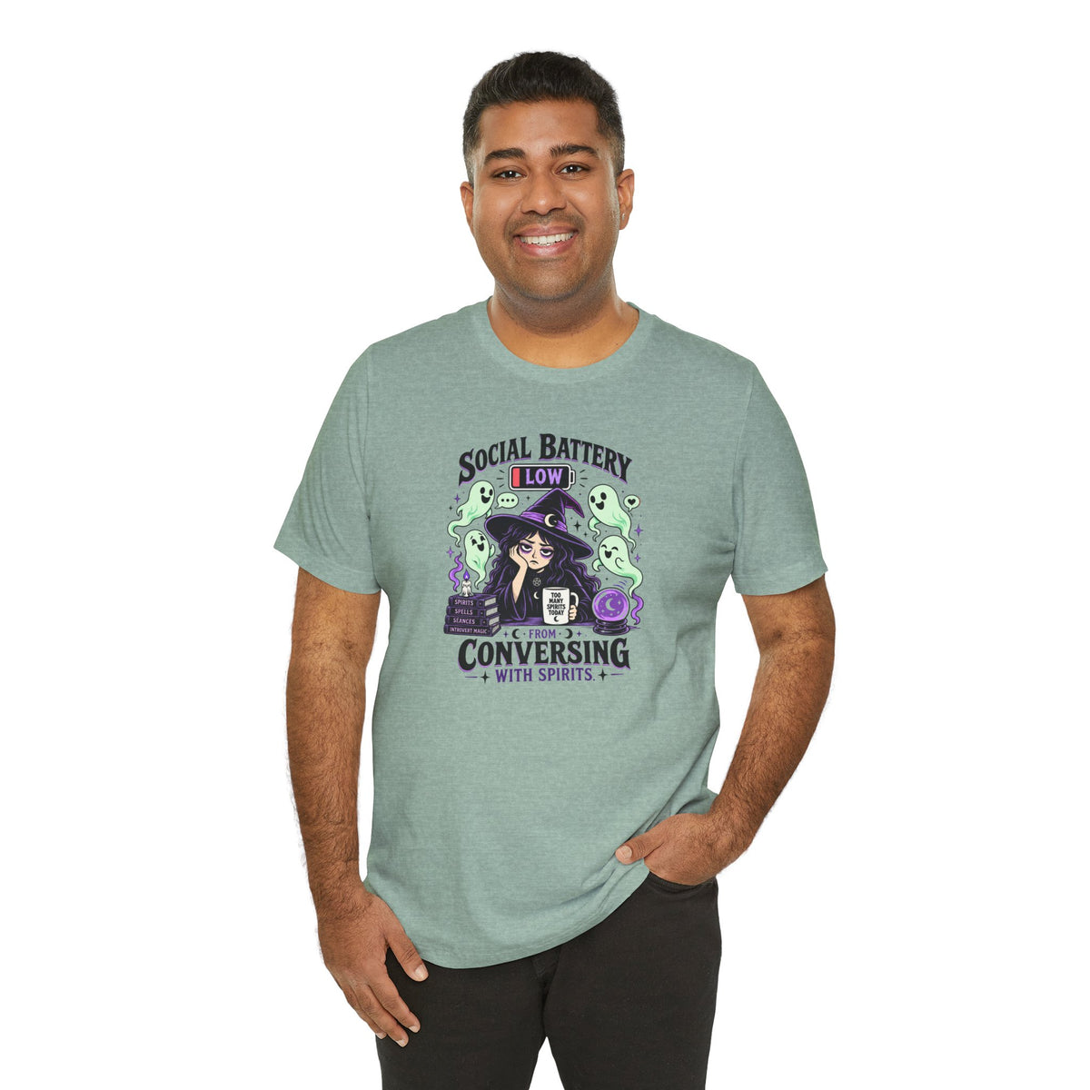 Social Battery Low From Conversing With Spirits T-Shirt
