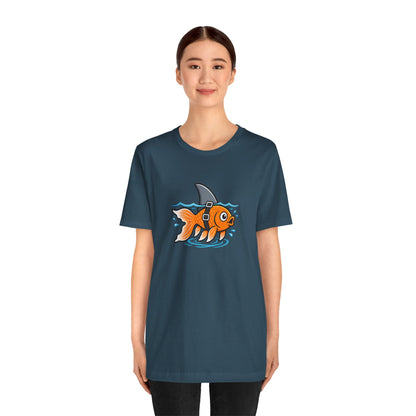 Goldfish Shark T-Shirt – Funny Fish Swimming  Graphic Tee