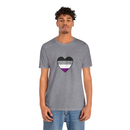 Asexual Pride Flag Heart T-Shirt – Ace Flag LGBTQ+ Graphic Tee