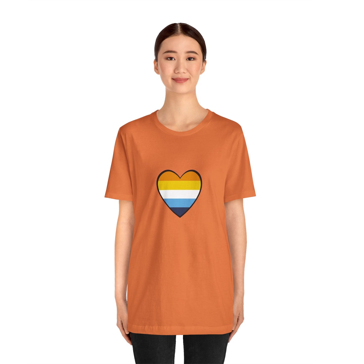 AroAce Flag Heart T-Shirt – Unisex LGBTQ+ Graphic Tee