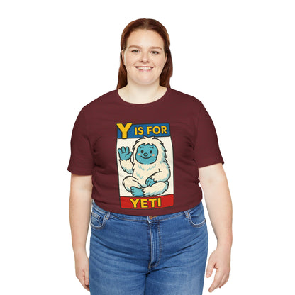 Y Is for Yeti T-Shirt – Cute Winter Monster Tee from the Monster Alphabet Series