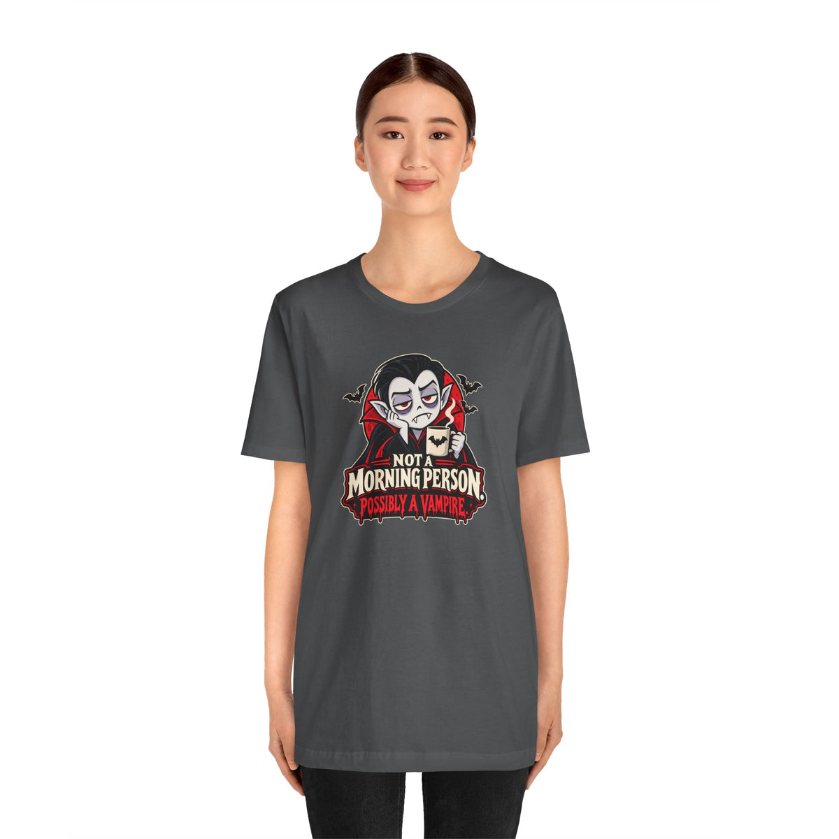 Not a Morning Person Possibly a Vampire T-Shirt – Funny Halloween Tee