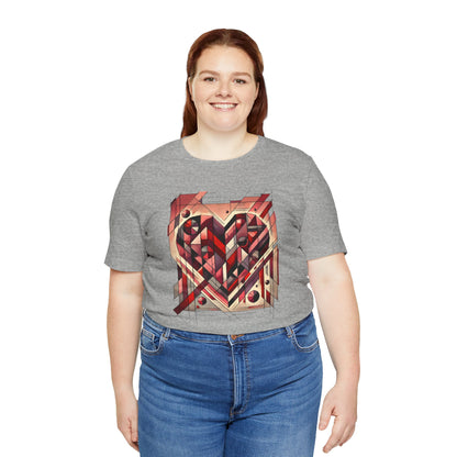 Cubist Heart T-Shirt – Modern Art Valentine's Day Graphic Tee