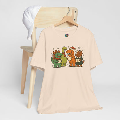 Dinosaur Carolers T-Shirt – Cute Dino Christmas Singing Tee