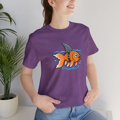Goldfish Shark T-Shirt – Funny Fish Swimming  Graphic Tee
