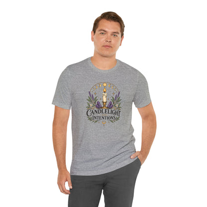 Candlelight and Intentions T-Shirt – Witchy Celestial Tee