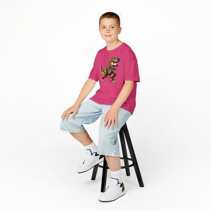 Pixel Dinosaur Kids T-Shirt – Retro Pixel T-Rex Gamer Tee