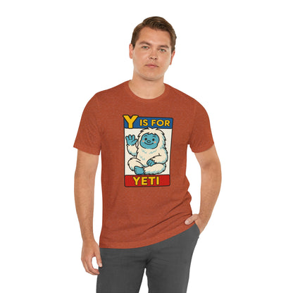 Y Is for Yeti T-Shirt – Cute Winter Monster Tee from the Monster Alphabet Series