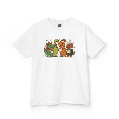 Dinosaur Carolers Kids’ T-Shirt – Cute Singing Dino Christmas Tee