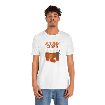 Autumn Cider T-Shirt – Cozy Fall Graphic Tee with Steaming Mugs