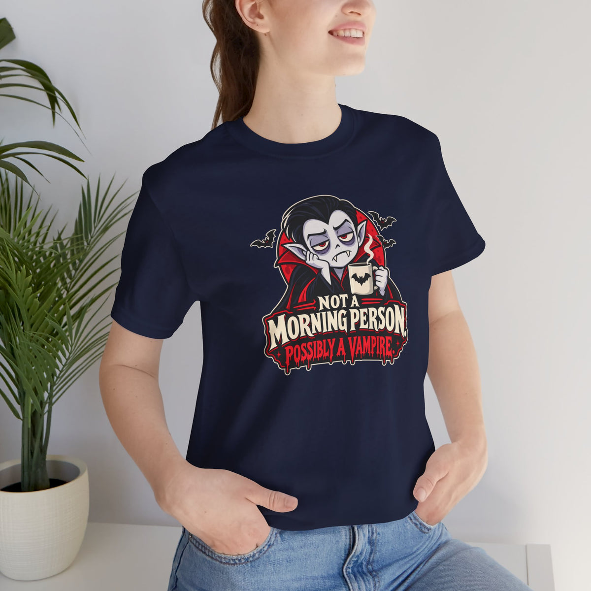 Not a Morning Person Possibly a Vampire T-Shirt – Funny Halloween Tee
