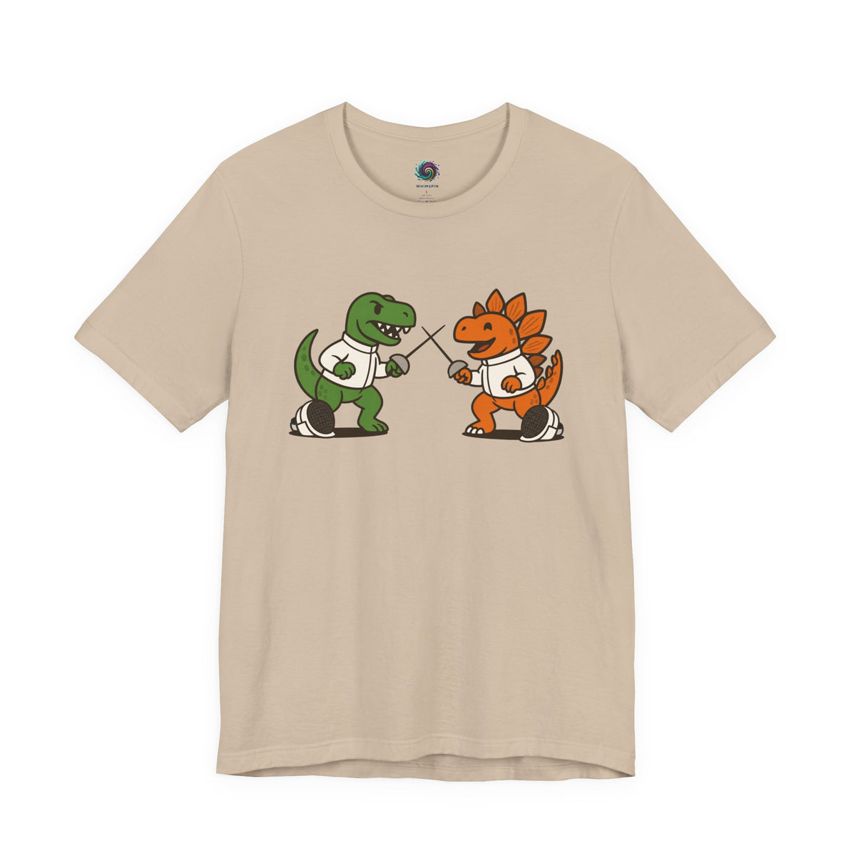 Dinosaur Fencing T-Shirt – T-Rex vs Stegosaurus Tee