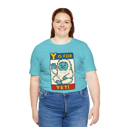 Y Is for Yeti T-Shirt – Cute Winter Monster Tee from the Monster Alphabet Series