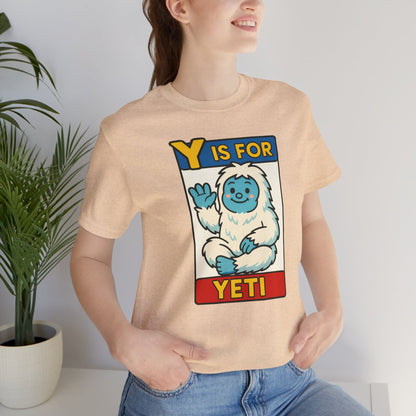 Y Is for Yeti T-Shirt – Cute Winter Monster Tee from the Monster Alphabet Series