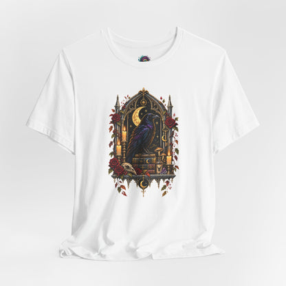 Raven’s Reliquary Tee – Gothic Moonlit Raven T-shirt